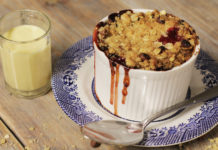 Pear and Berry Crumble Pots